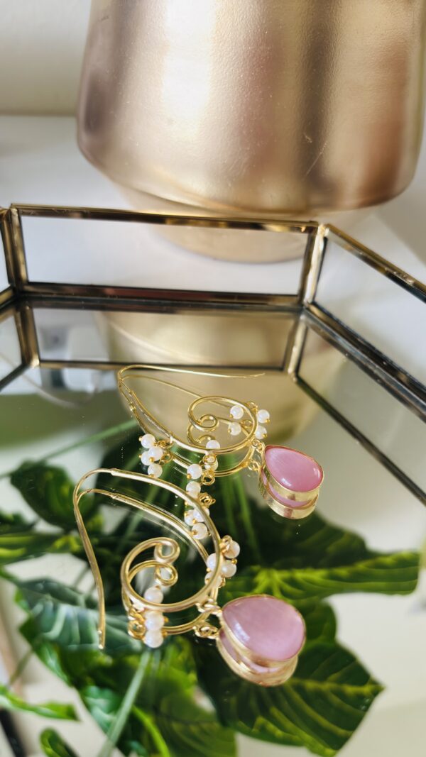 Pearl Whirl Drop Earrings