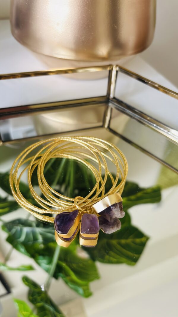 Golden Spirit Amethyst Stack