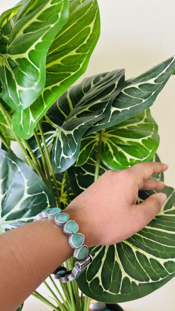 Ocean Mist Brass Screw-Cuff - Image 3