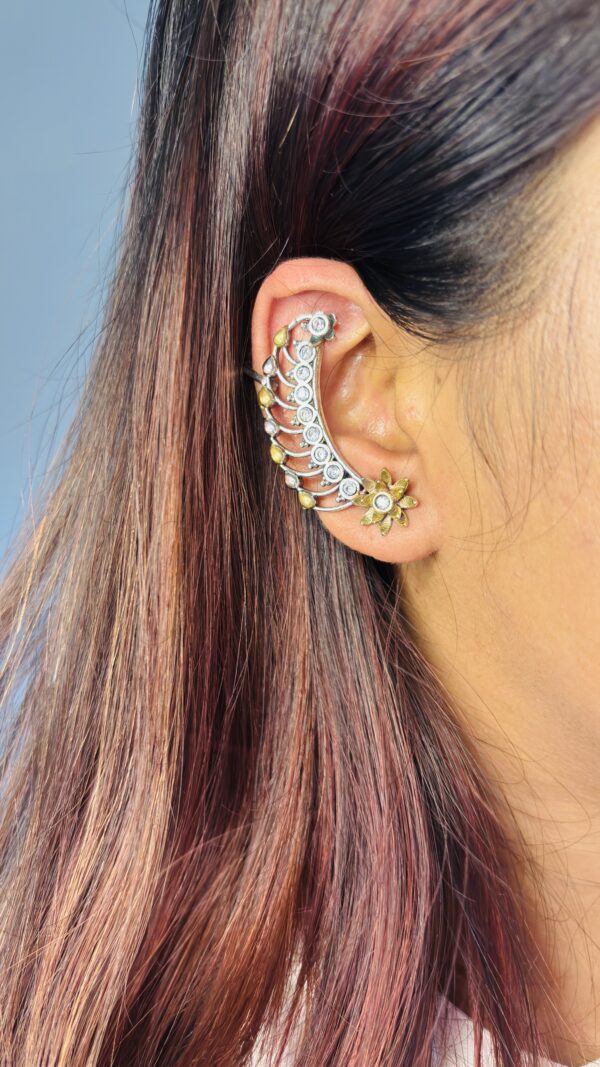 Surya Pushp Brass Ear Cuff - Image 2